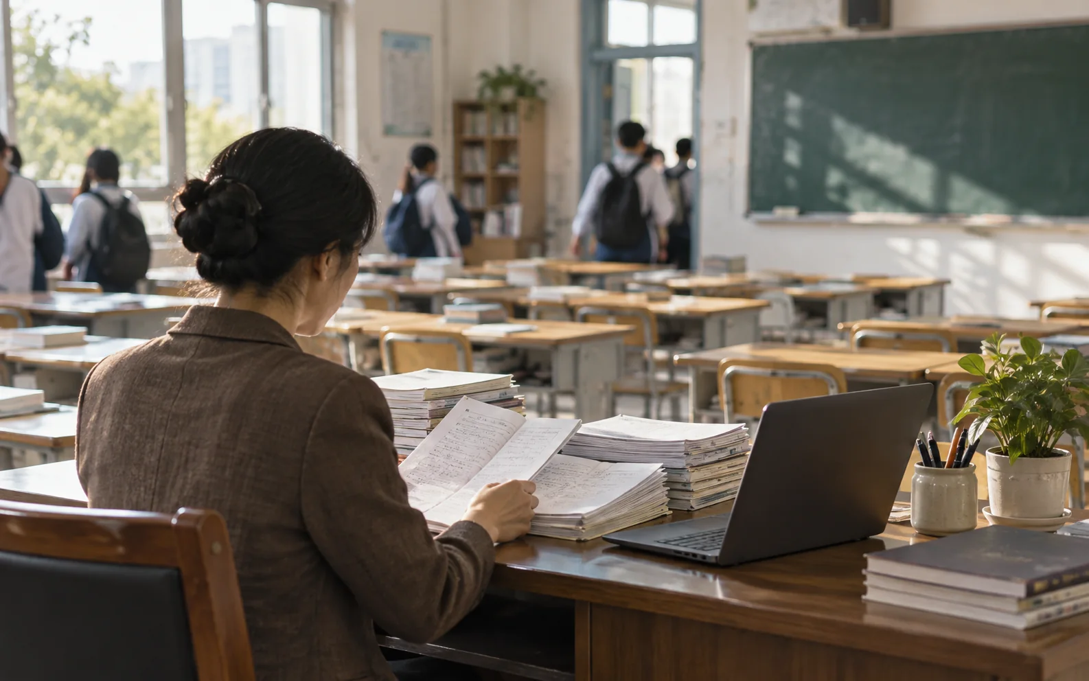 教育教学与智慧校园的场景概念渲染图